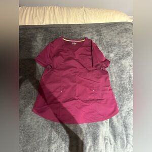 Scrubstar Burgundy V-Neck Scrub Top XL (Matching bottoms on my page)